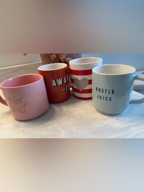 Set of 4 Coffee Mugs, All Different